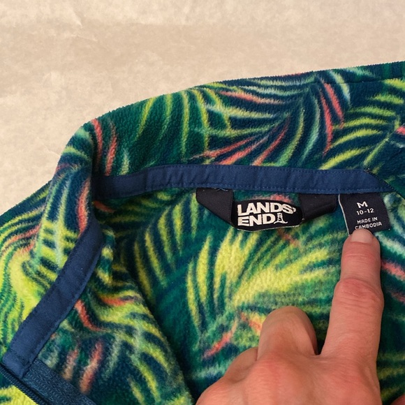 Lands End fleece 3/4 zip size M - Picture 2 of 3